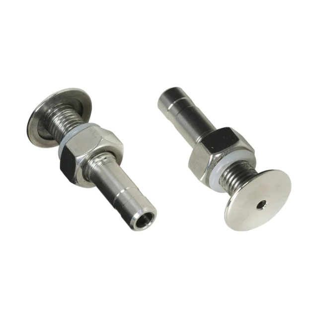Dysza do air masażu INOX Ø14 mm – do jacuzzi i balii ogrodowej | głowica 25 mm „diament”, gwint 28 mm, uszczelka