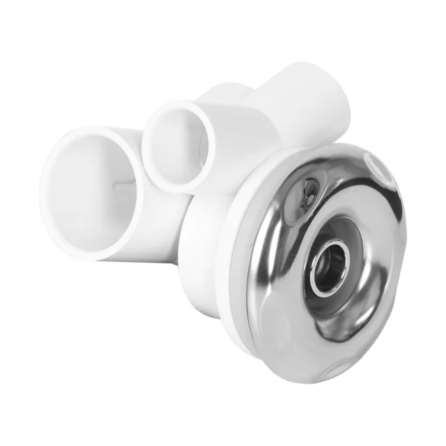 Dysza wodna do hydromasażu fi 68 mm INOX – otwór Ø44 | do balii i jacuzzi, przyłącza fi32 + fi20, front stal nierdzewna