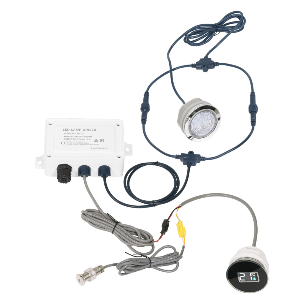 Termometr z LED do jacuzzi i balii ogrodowych
