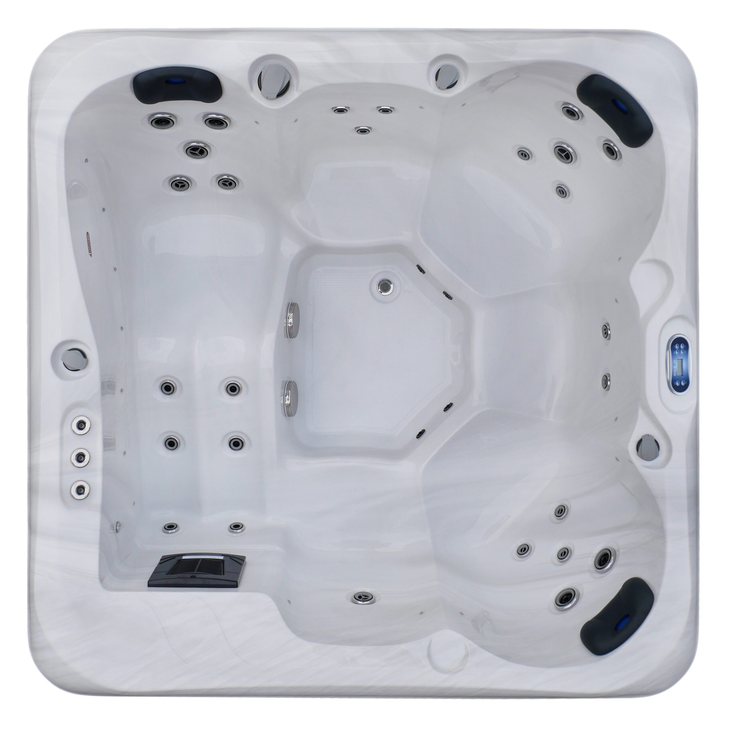 Wariant jasny jacuzzi akrylowego — widok z góry